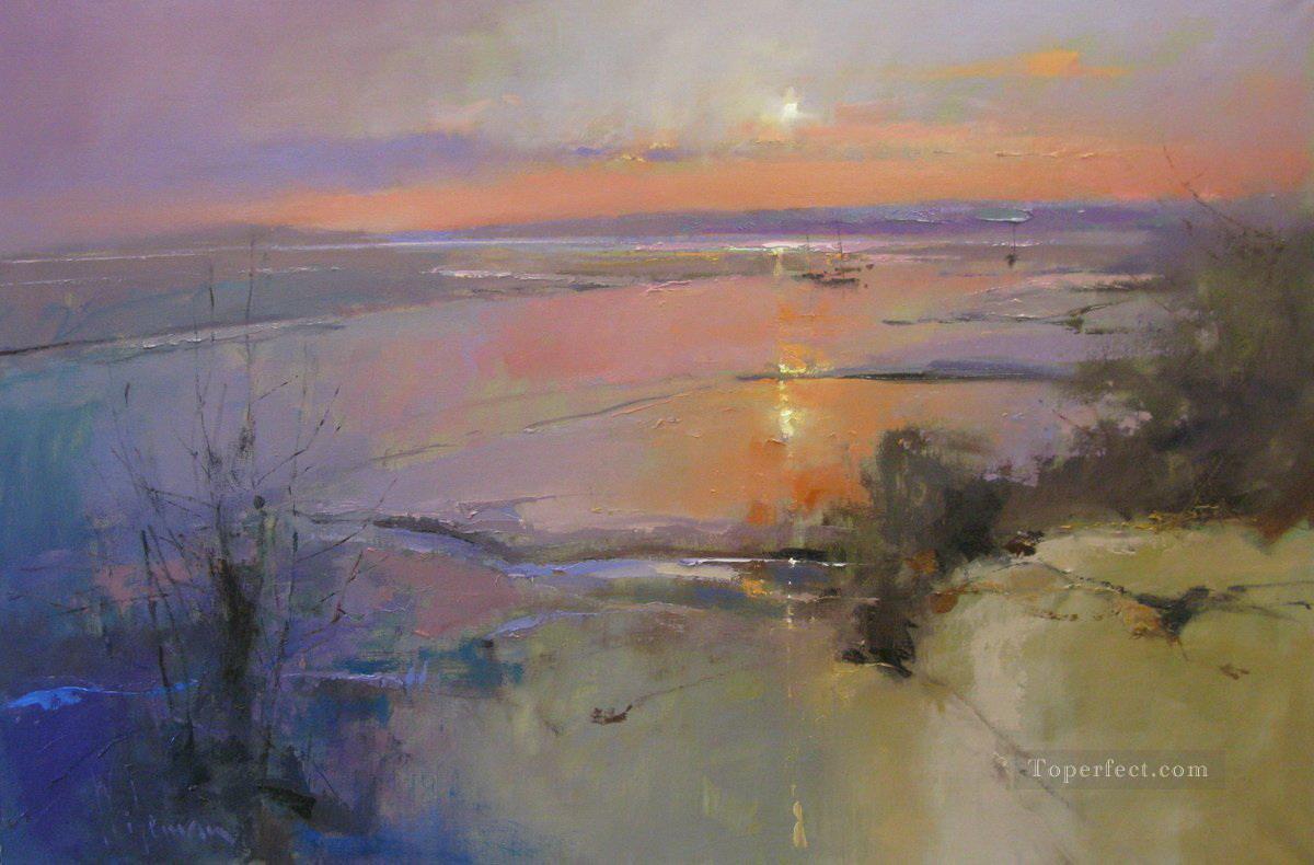 Sunrise over the Camel Estuary abstract seascape Oil Paintings